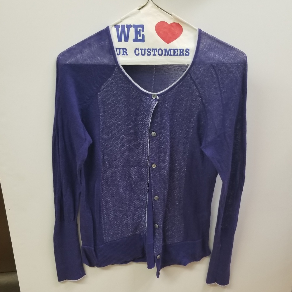 Purple cardigan